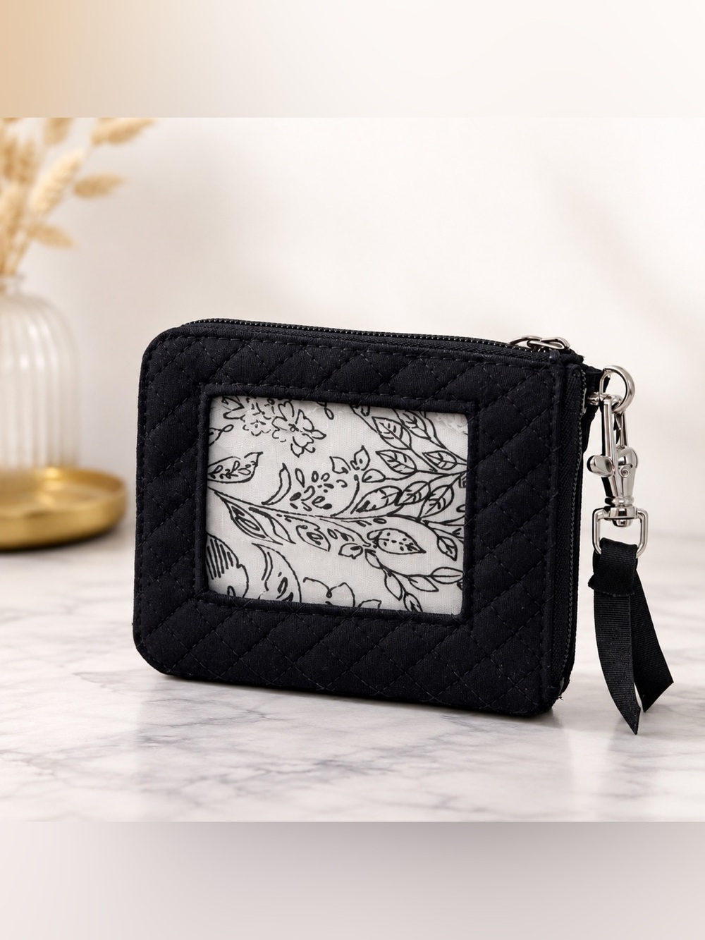 Vera Bradley Quilted Black Mini Bag